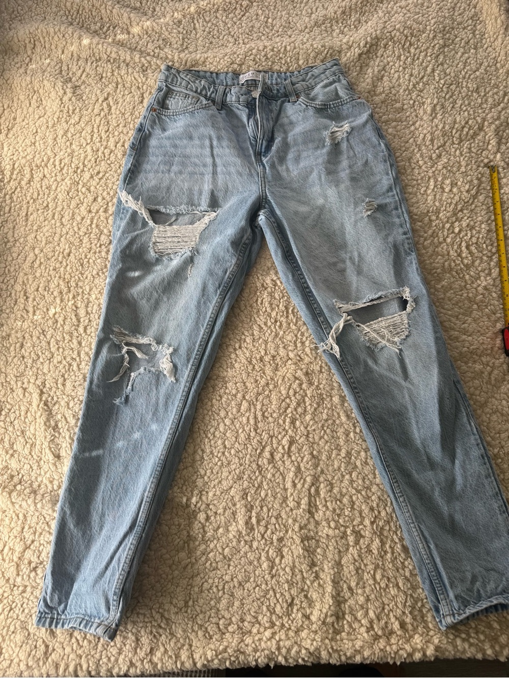 Primark Light Blue Ripped Boyfriend Jeans